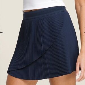 Wilson Navy Pleated Mini Skirt